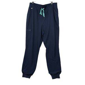 Figs Technical Collection Blue High Waisted Stretch Jogger Size XL / T Tie Waist